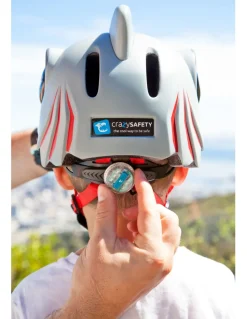 Kask rowerowy Crazy Safety 3D Shark LED